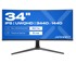JAPANNEXT Monitor JN-IPS340UWQHD60C-C65W-HS-W / 34", 3440 x 1440, IPS, UltraWide Quad HD, USB-C Docking, crna